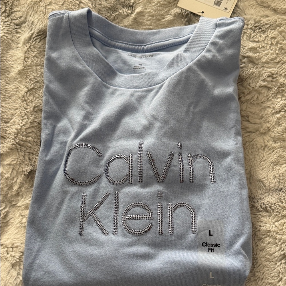 Calvin Klein Light Blue Short Sleeve Tee